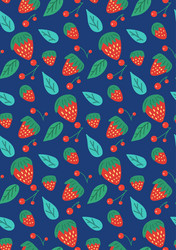 simple seamless pattern with various berries vector image
