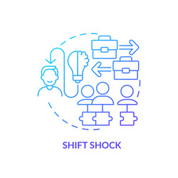 thin line simple gradient shift shock icon concept vector image