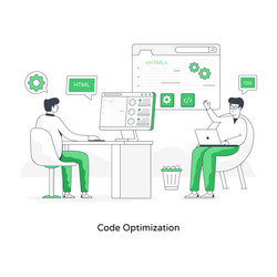 code optimization vector image