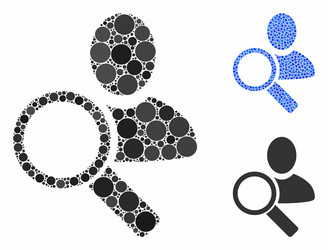 Find user composition icon circle dots vector