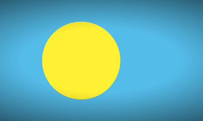 flag of palau Vector Image