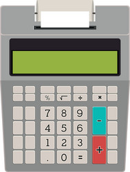 tech calculator without paper print vector