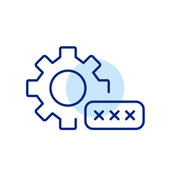 cogwheel and password input box authentication vector image