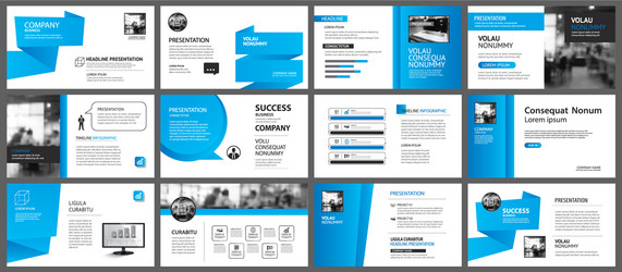 presentation and slide layout template design vector image