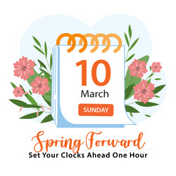Spring Forward 2024 Daylight Saving Time vector image