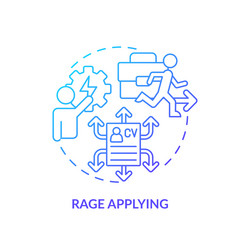 thin line simple gradient rage applying icon vector image