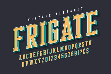 cool 3d design of alphabet typeface font vector image