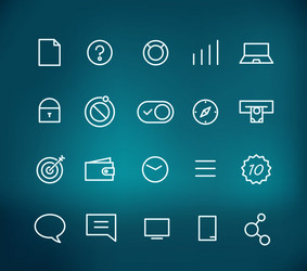 Modern web and mobile application pictograms vector