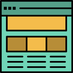 website page interface web online flat color icon vector image