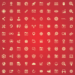 seo 100 icons universal set for web and ui vector image