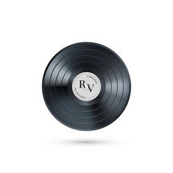 vinyl music record retro audio disk realistic Vector Image