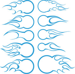 Dynamic Flame Patterns vector image