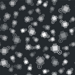 grey processor with screwdriver and wrench icon vector image