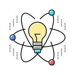 idea and realization neural network color icon vector image