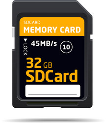 memory sd card for various devices vector image