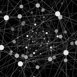 technology background with particle vector image