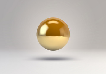 3d element or simple isolated golden shape vector image