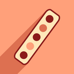 flat with shadow icon and mobile application vector image