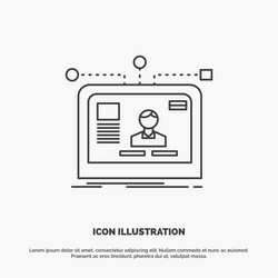interface website user layout design icon line vector image