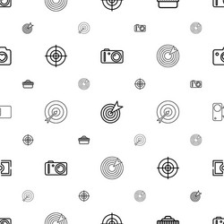 objective icons pattern seamless white background vector image