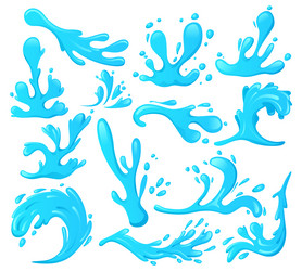Water splash cartoon Royalty Free Vector Image