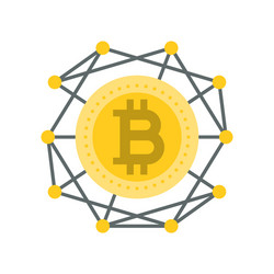 Cryptocurrency Blockchain Icon vector image