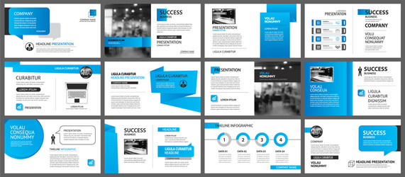 presentation and slide layout template design vector image
