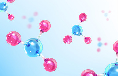 transparent molecule model vector