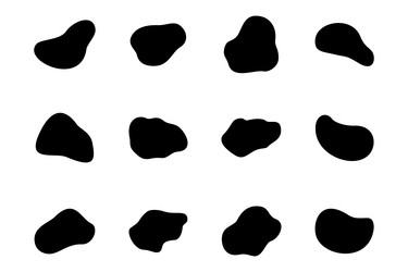 abstract blobs liquid and fluid shape pictogram vector image