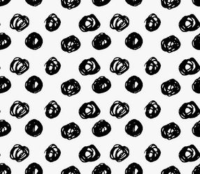 Black marker big scribble dots vector