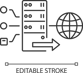 forward proxy linear icon vector