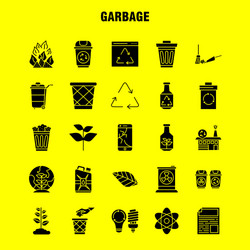 garbage solid glyph icon for web print and mobile vector image