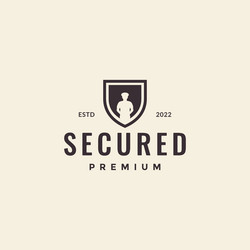 Fast guard lock shield logo icon Royalty Free Vector Image