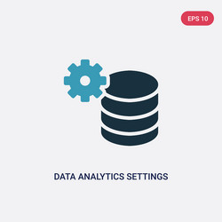 two color data analytics settings icon from user vector image