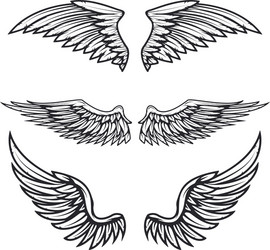 Vintage Wing Symbol Vector Image