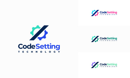 Code Gear Scriptin Code gear service logo designs concept Royalty Free Vector