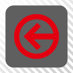 direction left rounded square button vector image