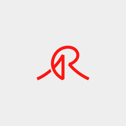 Initial letter ar monogram logo design Royalty Free Vector