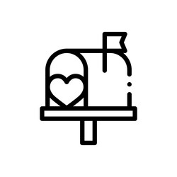 mailbox icon thin linear style design isolated vector image