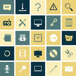 flat design icons for user interface vector