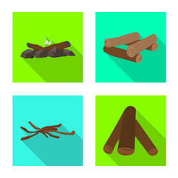 isolated object material and logging symbol vector image