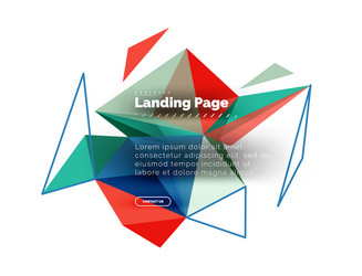 triangular design abstract background landing vector image