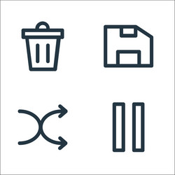 user interface line icons linear set quality vector image