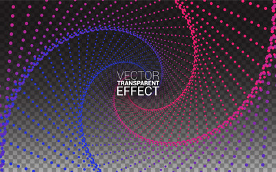 Circle vortex with colored curves minimalistic vector