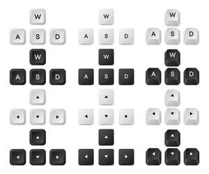 computer key combinations set vector image