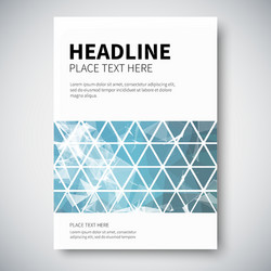 cover design with abstract colorful triangulated vector image