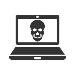 hacking computer icon vector image