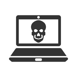 Hacking computer icon vector