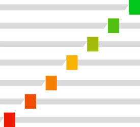 horizontal slider adjuster element set at low vector image