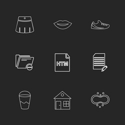 html glass lips folder files file type vector image